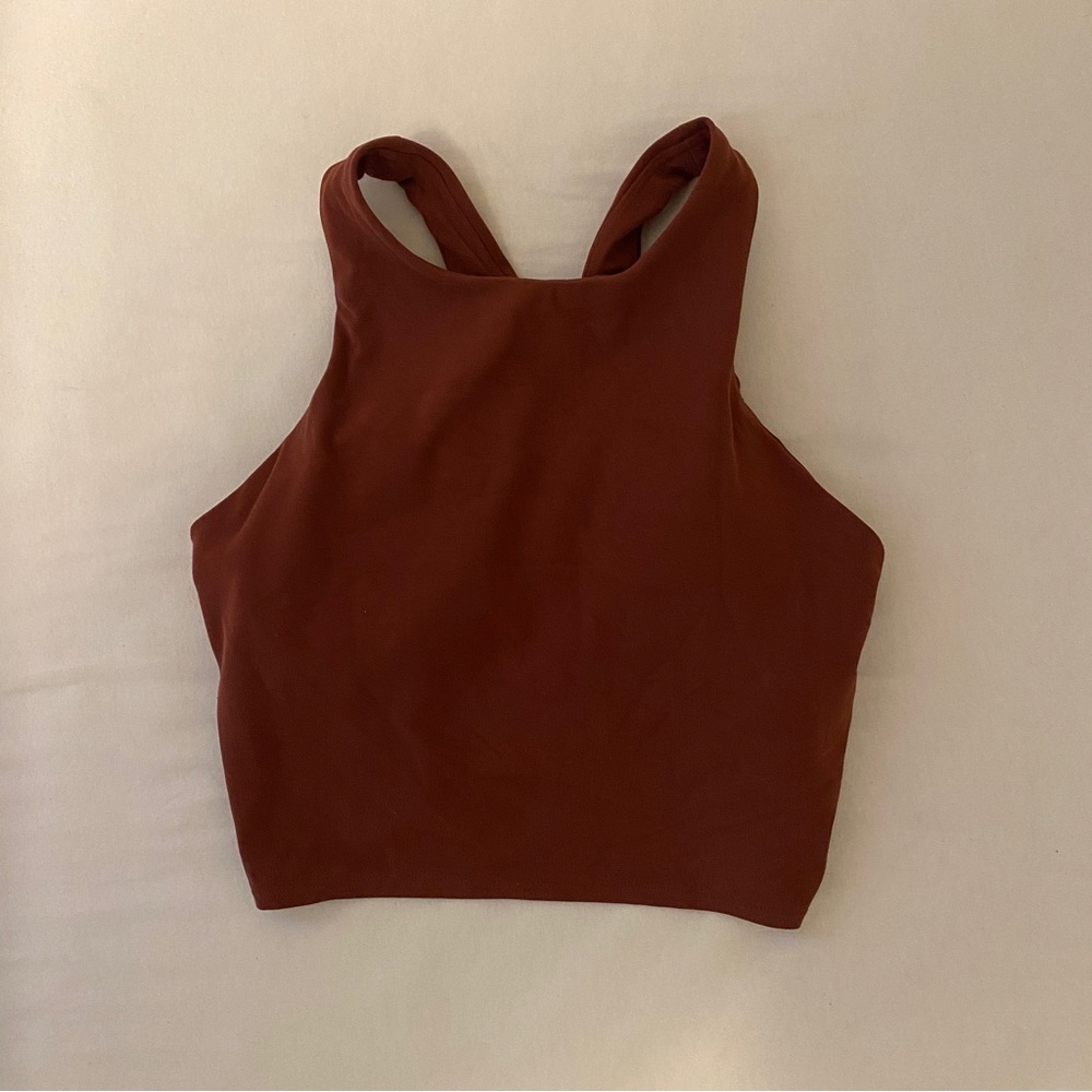 Rusty red athleta longline sports bra